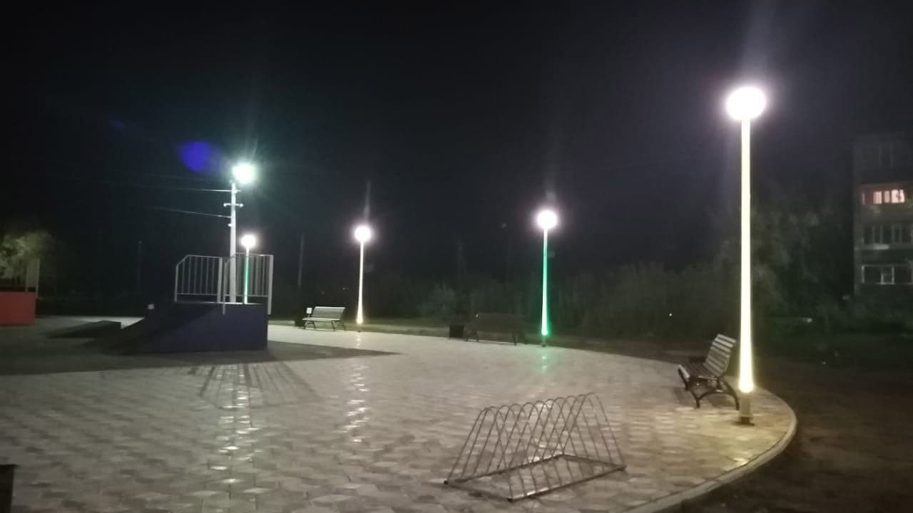 Светящиеся опоры для парка в г. Славгород